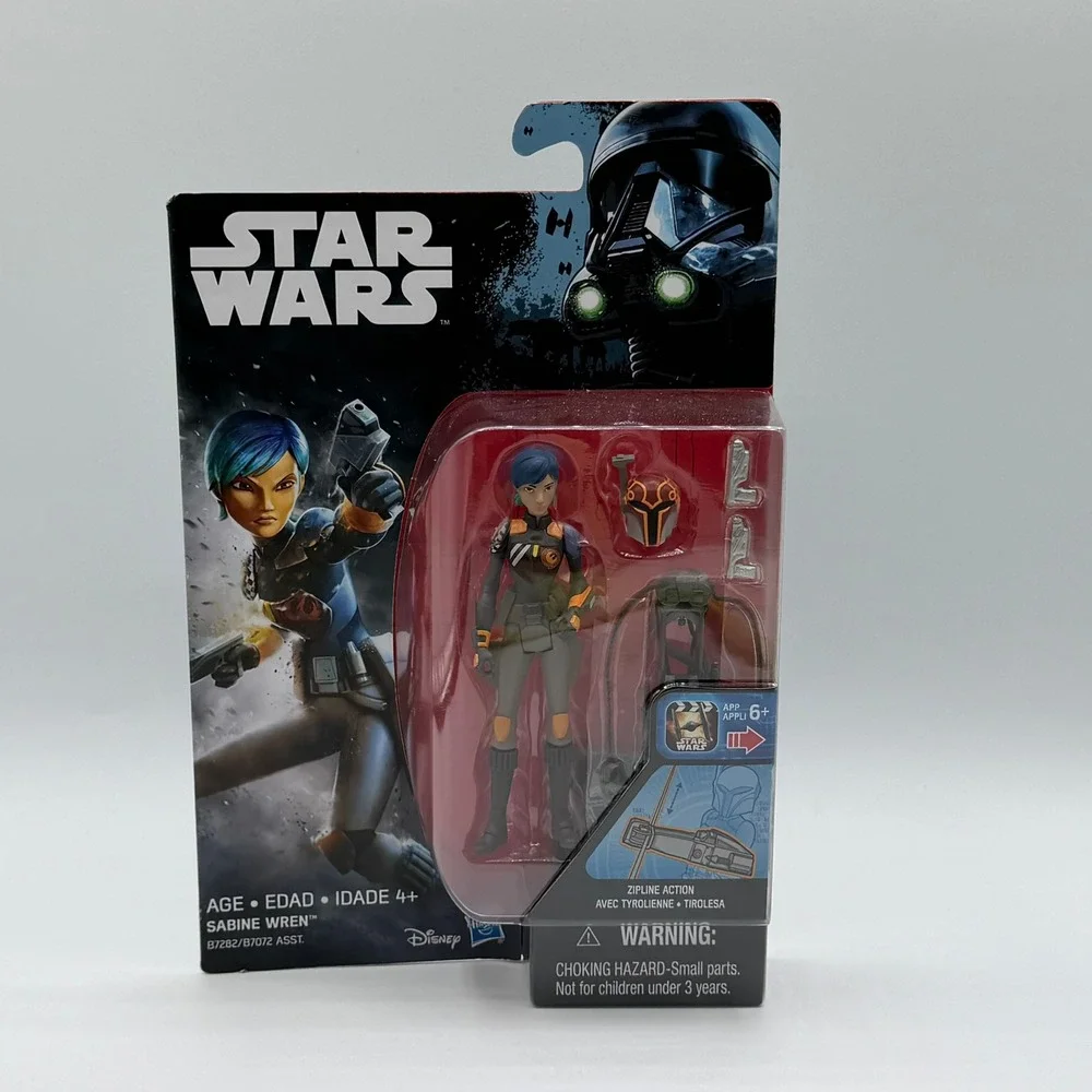 Star Wars Rebels Sabine Wren Action Figure Hasbro B7282 Zipline Action New